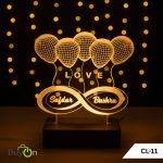 Customized Couple LED Lamp – Name Engraved