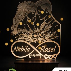Customized Couple LED Lamp – Name Engraved