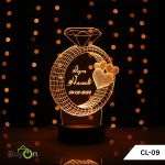 Customized Valentine LED Lamp – Name Engraved