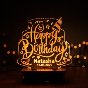 Personalized Happy Birthday LED Acrylic Lamp