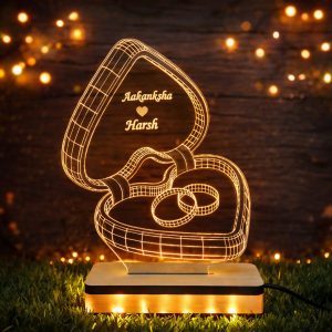 Custom 3D Heart Shape LED Name Lamp