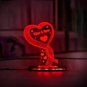 Custom Infinity Heart 3D LED Name Lamp