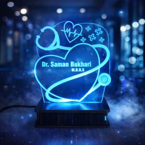 Custom Doctor 3D LED Name Plate