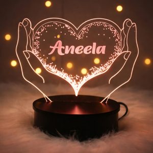 Personalized Heart LED Acrylic Lamp