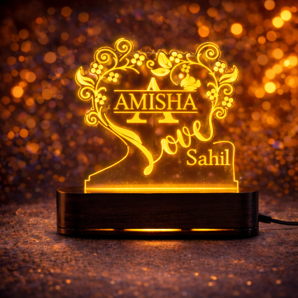 Custom Tree of Love 3D LED Name Lamp