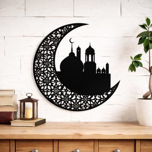 Islamic Crescent Moon Mosque Wall Art