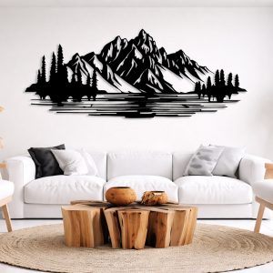 Mountain Landscape Metal Wall Art