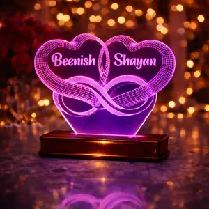 Infinity Heart Customised 3D illusion Lamp
