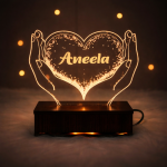 Heart In Hand Customized 3D illusion Lamp