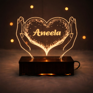 Heart In Hand Customized 3D illusion Lamp