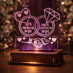 Couple Wedding 3D Customized illusion Lamp