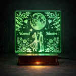 Moon Couple Customized 3D illusion Lamp