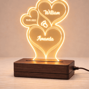 2 Rings Customised 3D illusion Lamp