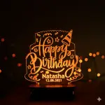 Birthday Cake Customized 3D illusion Lamp