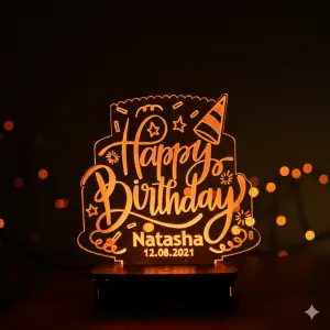 Birthday Cake Customized 3D illusion Lamp