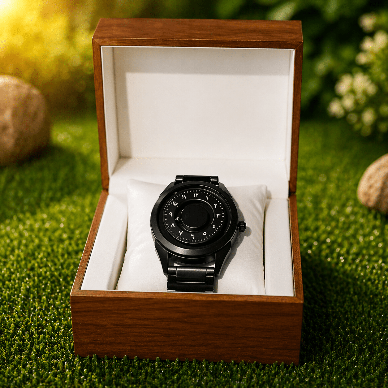 Magnetic Ball Arabic Watch (Premium Box)