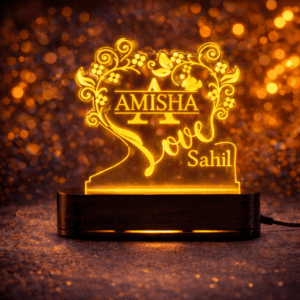 Flowers Love Customised 3D illusion Lamp