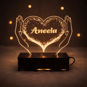 Heart In Hand Customized 3D illusion Lamp