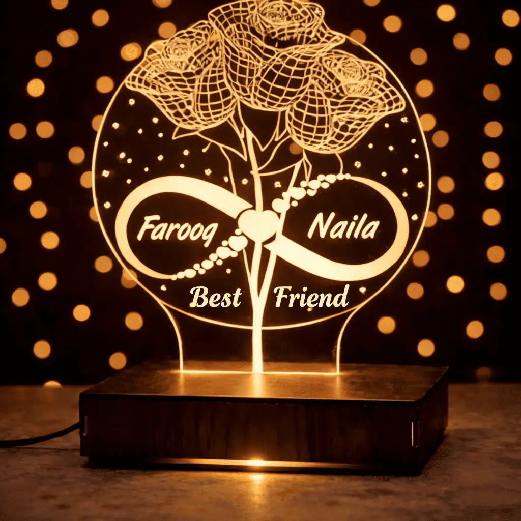 3D Flower Customized 3D illusion Lamp
