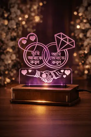 Couple Wedding 3D Customized illusion Lamp