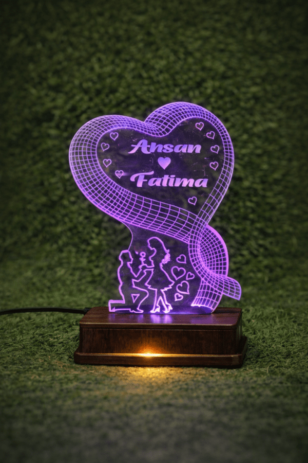 Boy & Girls Love Customized 3D illusion Lamp