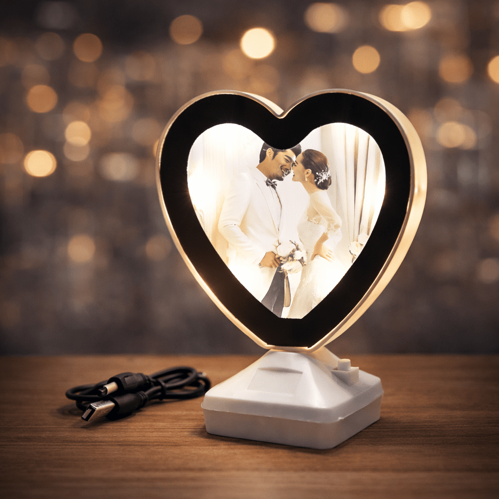 Heart Magic Mirror Photo Frame Large (7x7)