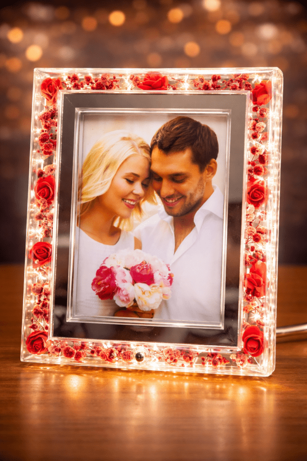 Premium LED Floral Photo Frame