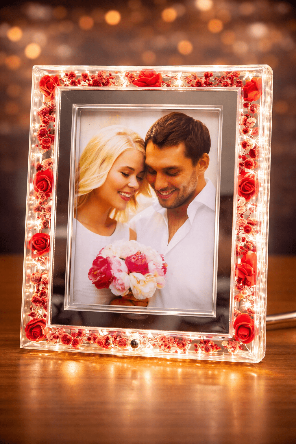 Premium LED Floral Photo Frame