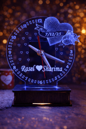 Custom 3D LED Love Clock.