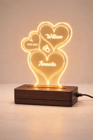 2 Rings Customised 3D illusion Lamp