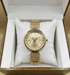 Louis Vuitton Style Diamond-Accented Ladies’ Watch (Premium Box)