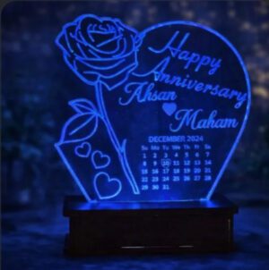Anniversary Calendar Customised Lamp 2