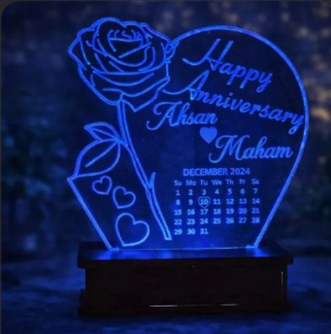Anniversary Calendar Customised Lamp 2