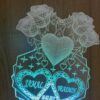 4 Rose Customized 3D illusion Lamp