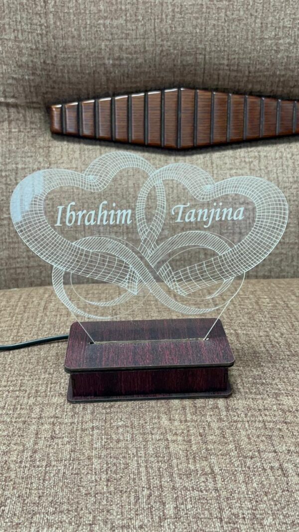 Infinity Heart Customised 3D illusion Lamp