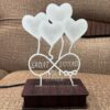4 Hearts Customized 3D illusion Lamp
