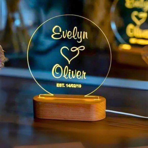 Simple Round Customized 3D illusion Lamp